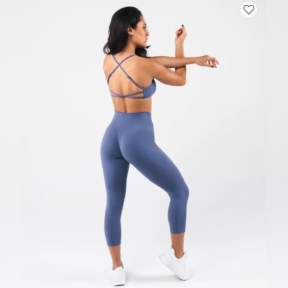 SOLD Alphalete Aura Capri Leggings in Dusty Blue